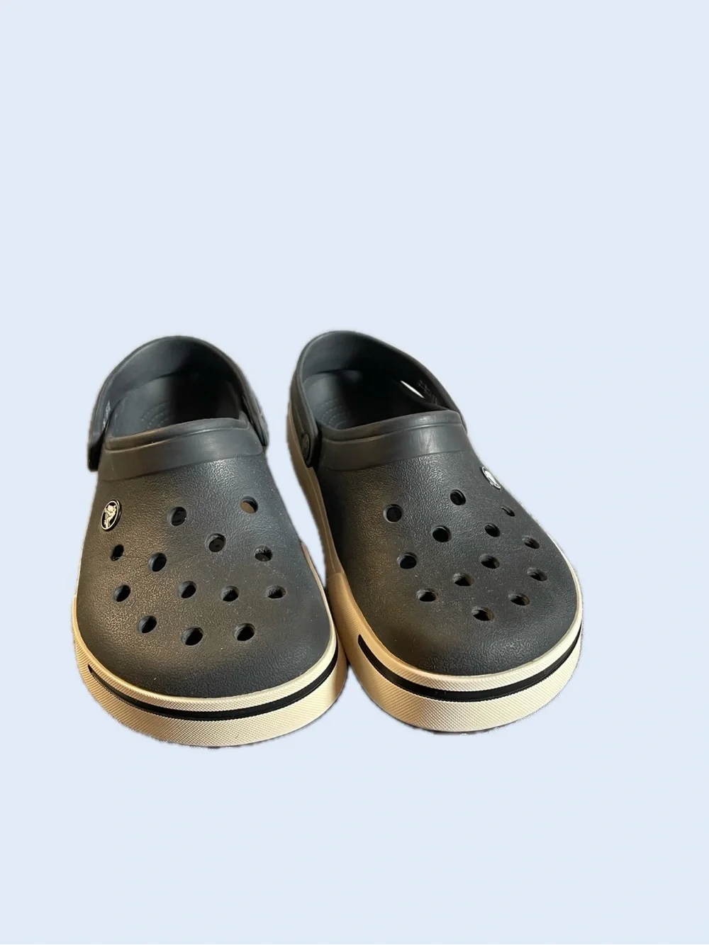 CROCS Unisex Blue Clog with White Midsole Trim & Strap (M: 7/W: 9)